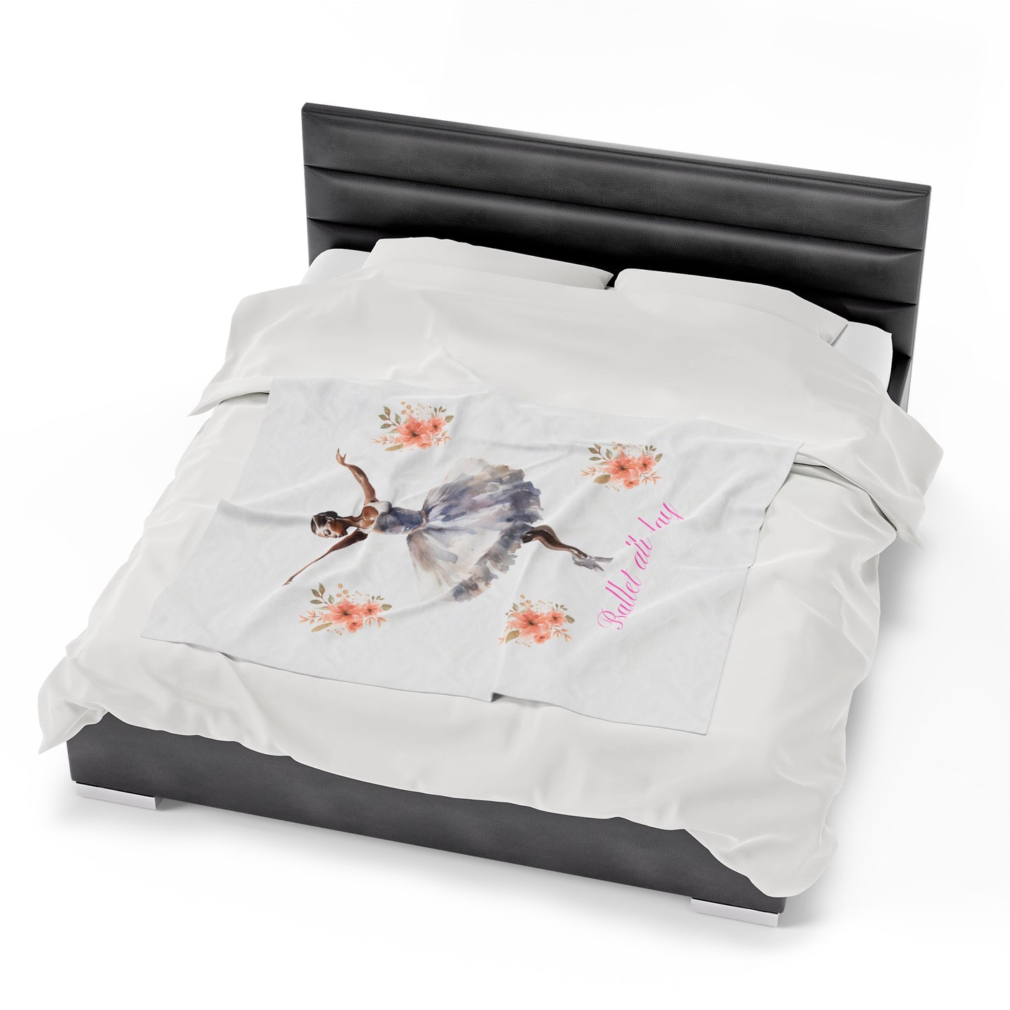Ballerina Ballet All Day Velveteen Plush Blanket